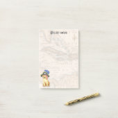 Yellow Lab Pirate Post-it® Notes (Op bureau)