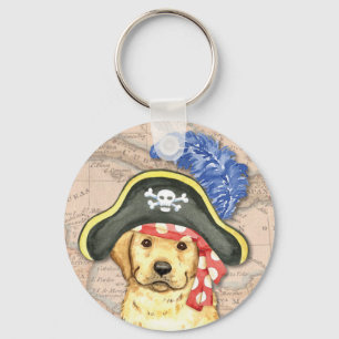 Yellow Lab Pirate Sleutelhanger