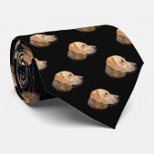 Yellow Lab-portretpatroon Stropdas (Opgerold)