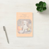 Yellow Lab Pup en Pumpkin Harvest Oranje Post-it® Notes (Kantoor)