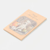 Yellow Lab Pup en Pumpkin Harvest Oranje Post-it® Notes (Schuin)