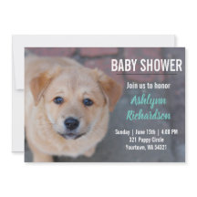 Yellow Lab Puppy Baby shower Invitation