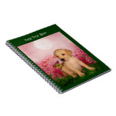 Yellow Lab Puppy Fantasy Dog Art Notitieboek (Rechterzijde)