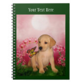 Yellow Lab Puppy Fantasy Dog Art Notitieboek (Voorkant)