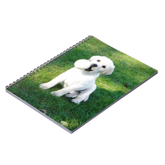 Yellow Lab Puppy Notitieboek (Linkerzijde)