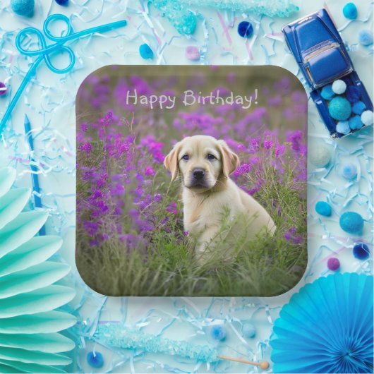 Yellow Lab Puppy Papieren Bordje (Feest)