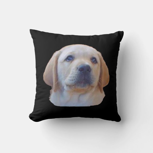 Yellow Lab Puppy Pillow Kussen (Voorkant)
