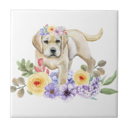 Yellow Lab Puppy Tegeltje