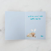 Yellow Lab Puppy Verborg een paar dingen... Pasen Feestdagen Kaart (Binnen)