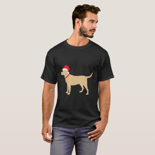 Yellow Lab Santa Labrador T-shirt (Voorkant volledig)