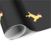 Yellow Lab Santa Wrapping Paper Cadeaupapier (Rol Hoek)
