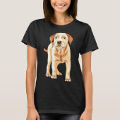 Yellow Lab Silhouette S Waterverf Labrador Retrie T-shirt (Voorkant)