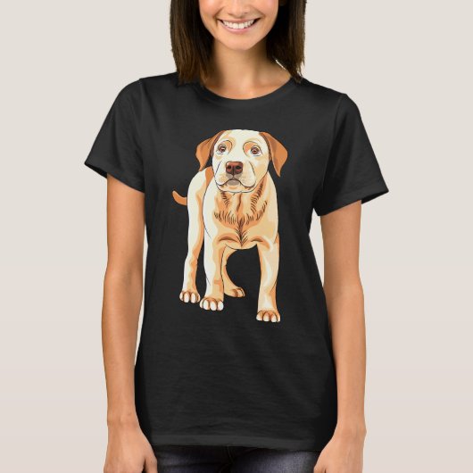 Yellow Lab Silhouette S Waterverf Labrador Retrie T-shirt (Voorkant)