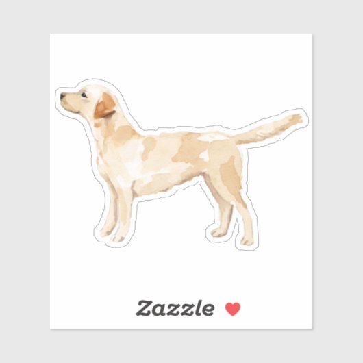 Yellow Lab Silhouette Sticker (Vel)