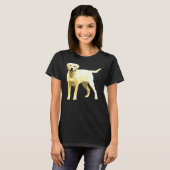 Yellow Lab Sticker T-shirt (Voorkant volledig)