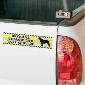 Yellow Lab Taxi Service Bumpersticker (Op Truck)