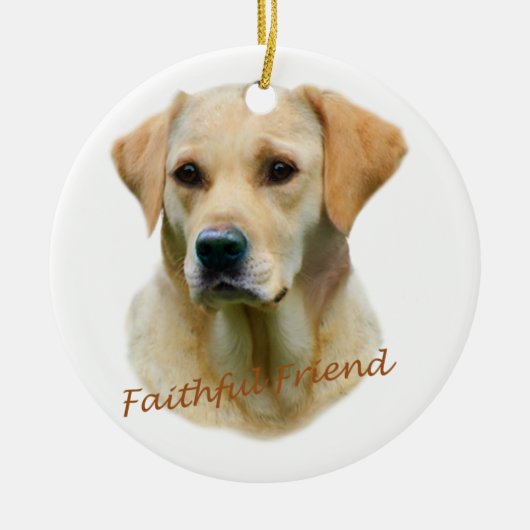 Yellow Lab tithful Friend Ornament (Voorkant)