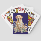Yellow Lab voor wilde bloemen Pokerkaarten (Achterkant)