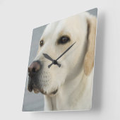 Yellow Lab Wall klok (Hoek)