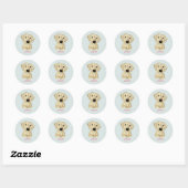 Yellow Lab-waterverf Ronde Sticker (Vel)