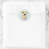 Yellow Lab-waterverf Ronde Sticker (Tas)