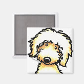 Yellow Labradoodle Art Magneet (Voorkant / Achterkant)