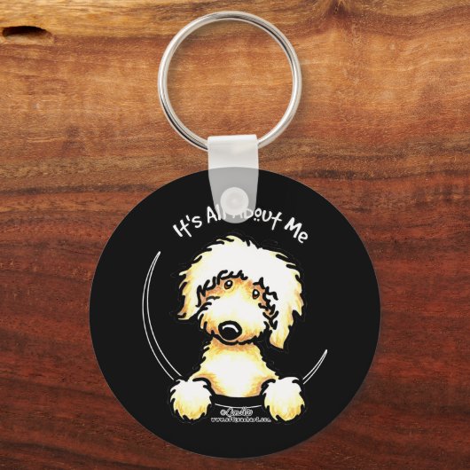 Yellow Labradoodle IAAM Sleutelhanger (Voorkant)