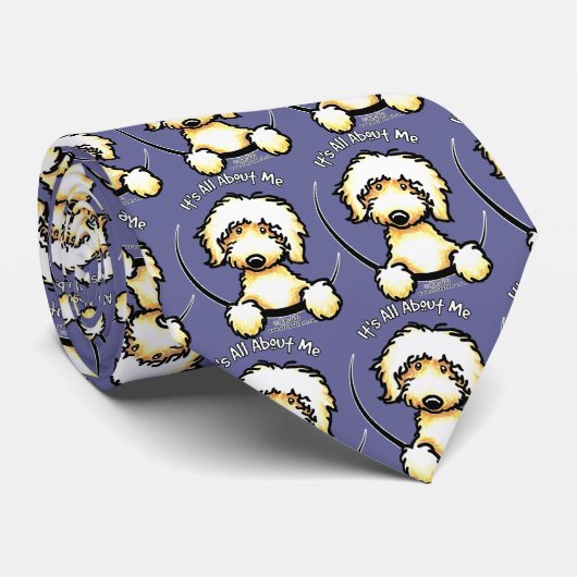 Yellow Labradoodle IAAM Stropdas (Opgerold)