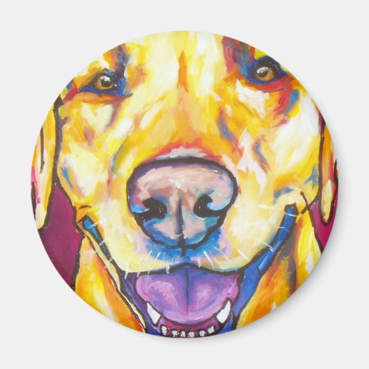 Yellow Labrador 1 Magneet (Voorkant)