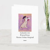 Yellow Labrador-Afstuderen Kaart (Achterkant)