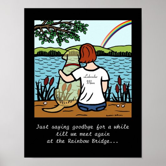 Yellow Labrador Angel en mam 2 Poster (Voorkant)