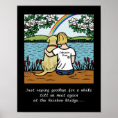 Yellow Labrador Angel en mam Blonde S Poster (Voorkant)