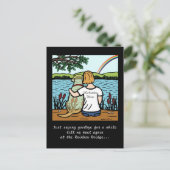 Yellow Labrador Angel en mam Briefkaart (Staand voorkant)