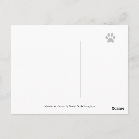 Yellow Labrador Angel en mam Briefkaart (Achterkant)