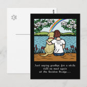 Yellow Labrador Angel en mam Brown Briefkaart (Voorkant / Achterkant)