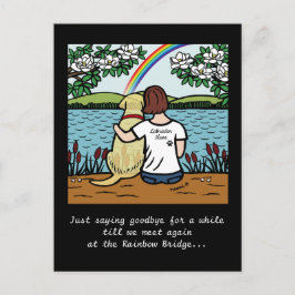 Yellow Labrador Angel en mam Brown Briefkaart