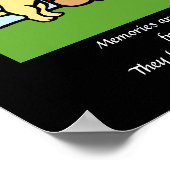 Yellow Labrador Angel met Love Cartoon 2 Poster (Hoek)