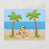 Yellow Labrador Bikini Girl Briefkaart (Voorkant)