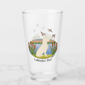 Yellow Labrador Bird Dog Sunset Glas (Achterkant)