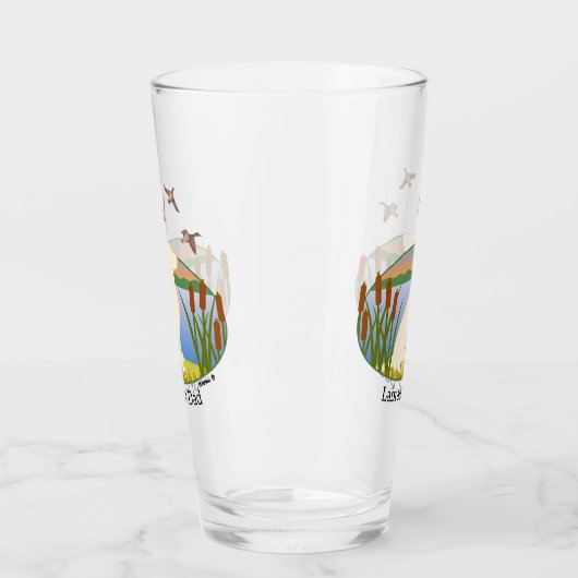 Yellow Labrador Bird Dog Sunset Glas (Links)