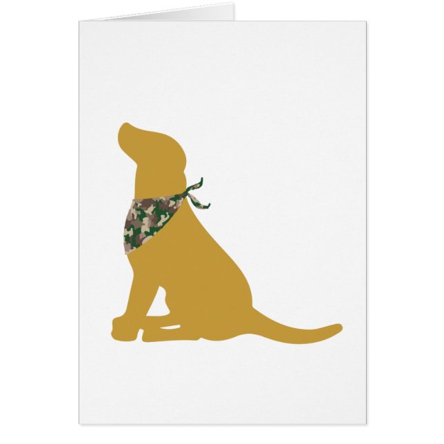 Yellow Labrador/Camo Bandana (Voorkant)