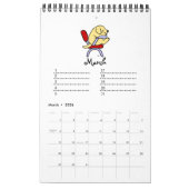 Yellow Labrador Cartoon Birthday Calendar Kalender (Mar 2026)