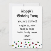 Yellow Labrador Confetti Verjaardagsfeest Kaart (Achterkant)