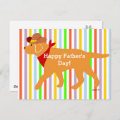 Yellow Labrador Cowboy Cartoon Briefkaart (Voorkant / Achterkant)