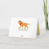 Yellow Labrador Cowboy Cartoon Kaart (Achterkant)