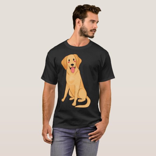 Yellow Labrador Design T-shirt (Voorkant volledig)