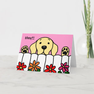 Yellow Labrador die naar je kijkt Kaart