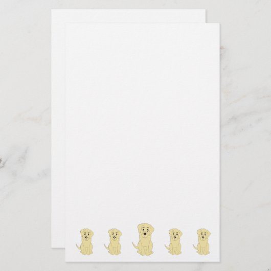 Yellow Labrador Dog Design Briefpapier (Voorkant / Achterkant)