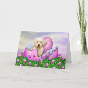 Yellow Labrador Easter Surprise Feestdagen Kaart