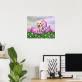 Yellow Labrador Easter Surprise Poster (Thuiskantoor)